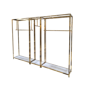 retail boutique clothing racks gold display stand For Shops