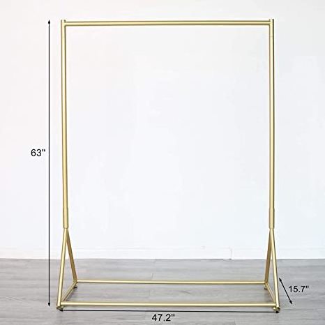 Wholesale Clothing Store Racks Display Garment Retail Clothes Rack Display Gold Golden Clothes Display Rack