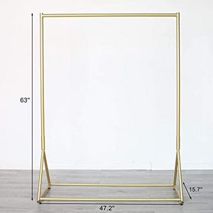 Wholesale Clothing Store Racks Display Garment Retail Clothes Rack Display Gold Golden Clothes Display Rack