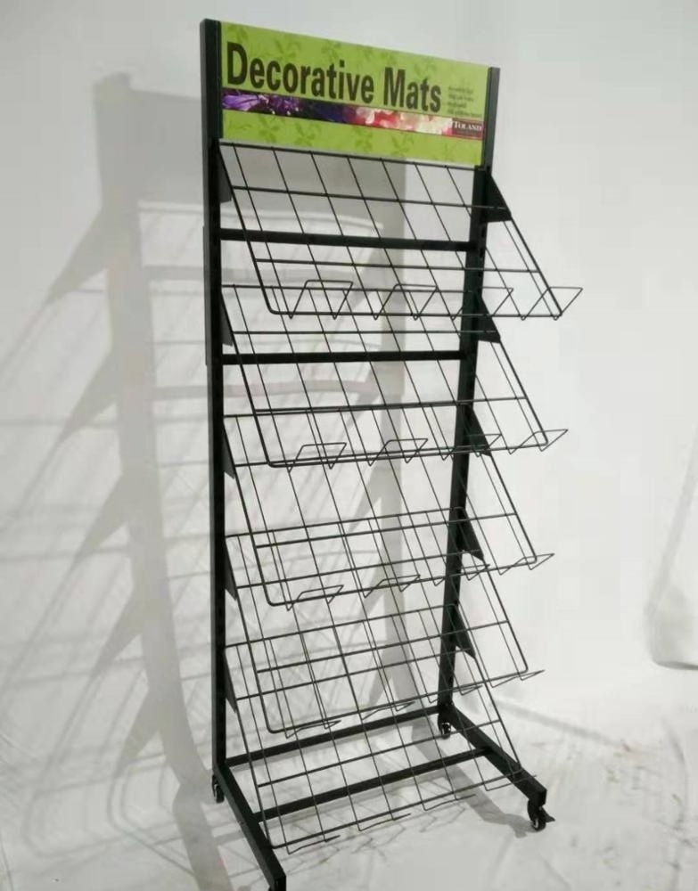 Metal wire carpet rug display stand/car floor mat and cushion displaay racks/ fabric carpet rugs display racks