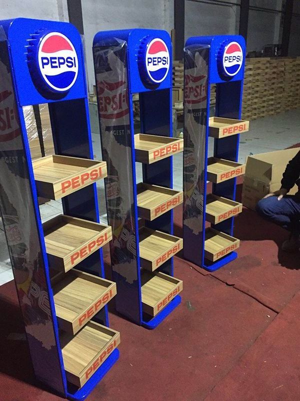 Custom Display Racks For Pepsi, Metal Pepsi Display Racks