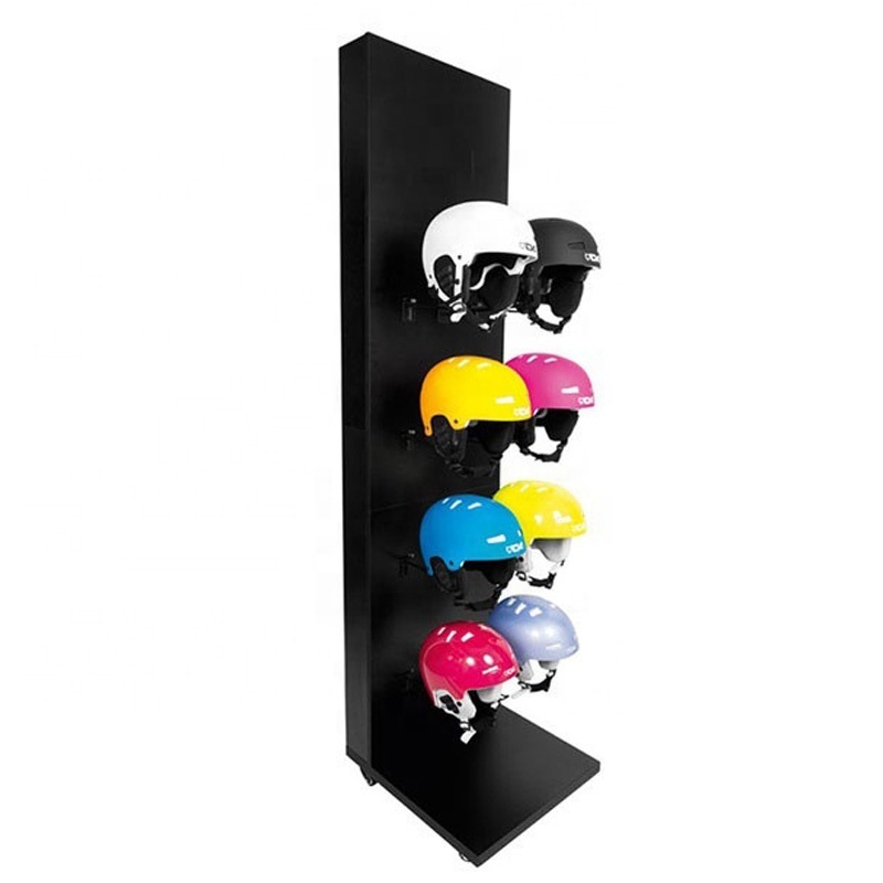 Motorcycle Helmet Hanger Display Rack Hook Storage Holders Floor Stand Display Rack Metal Pegboard Display Stand