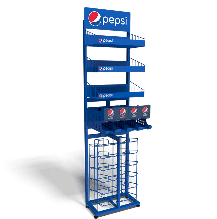 Custom Display Racks For Pepsi, Metal Pepsi Display Racks