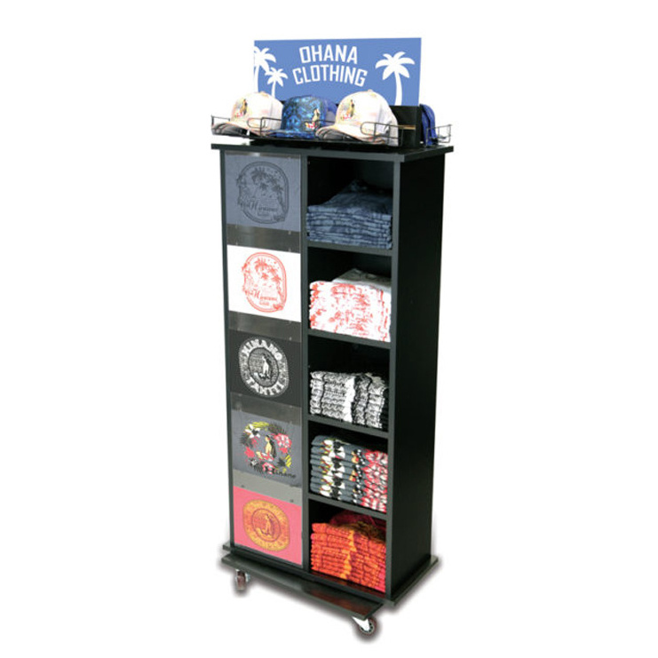 Custom Boutique T Shirt Display Racks Jean Display Rack Retail  Garment Mens Clothes Display Rack Manufacturers