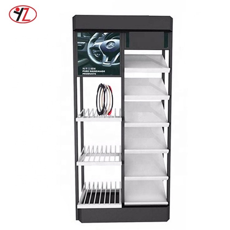 car steering wheel cover sample display rack car accessory display stand/display stand steering wheel