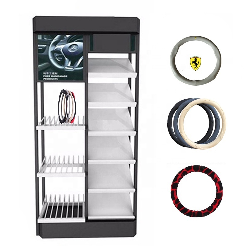 car steering wheel cover sample display rack car accessory display stand/display stand steering wheel