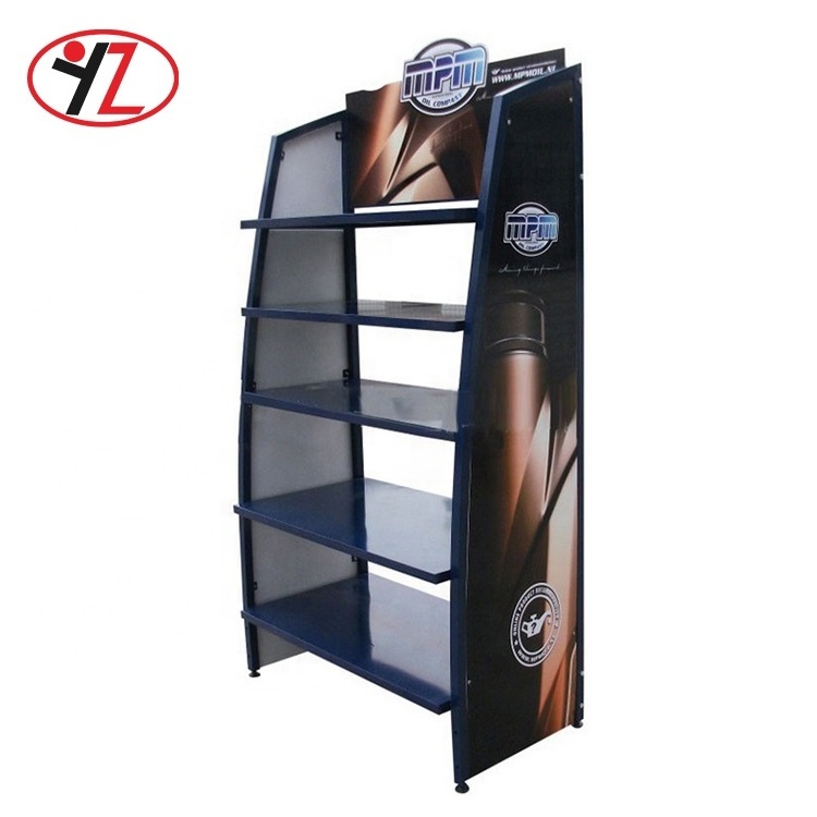 5 Tier Floor Standing Storage Battery Display Rack Shelf for Car