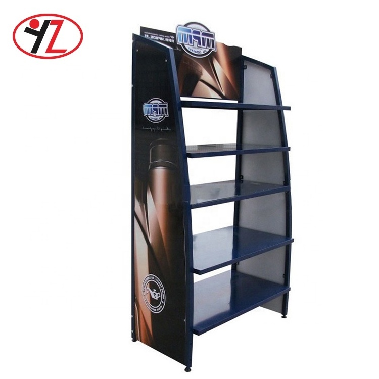 5 Tier Floor Standing Storage Battery Display Rack Shelf for Car