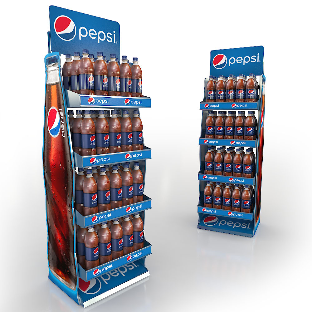 Custom Display Racks For Pepsi, Metal Pepsi Display Racks