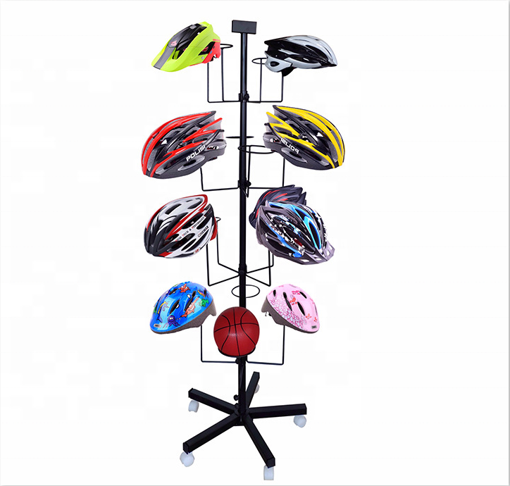 Motorcycle Helmet Hanger Display Rack Hook Storage Holders Floor Stand Display Rack Metal Pegboard Display Stand