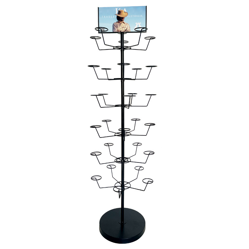 Custom Baseball Cap Display Rack And Shelf / Hat Stand Display Rack