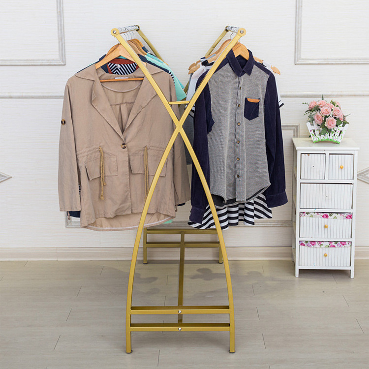 Wholesale metal clothes drying rack stand hanger garment rack display children clothing display rack and shelf