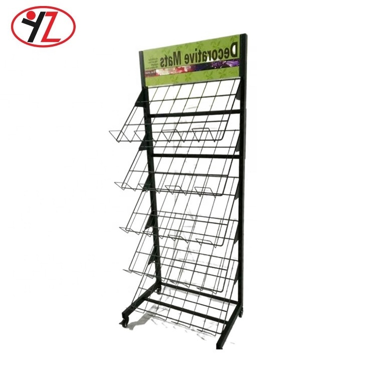 Metal wire carpet rug display stand/car floor mat and cushion displaay racks/ fabric carpet rugs display racks