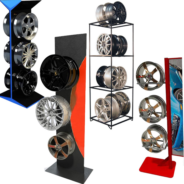 Alloy Wheel Auto Accessory Display Rack Hub Wheel Display Racks Alloy Cars Wheels And Rims Rack