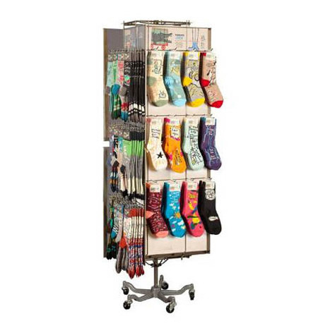 Customized Floor Metal Stand Rotating Sock Display Rack Gloves Display Rack