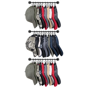 Wall Baseball Cap Organizer Holder Metal Hat Storage Display Rack Wall Mount Cowboy Hat Hooks Rack For Closet Bedroom Organize