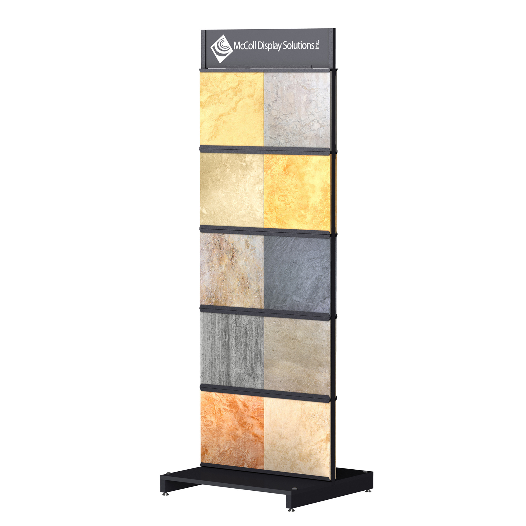 Custom Tiles Display Stand Rack Showroom Slab Rotate Slider Tile Display Rack Hot Tile Flooring Waterfall Laminate Display Rack