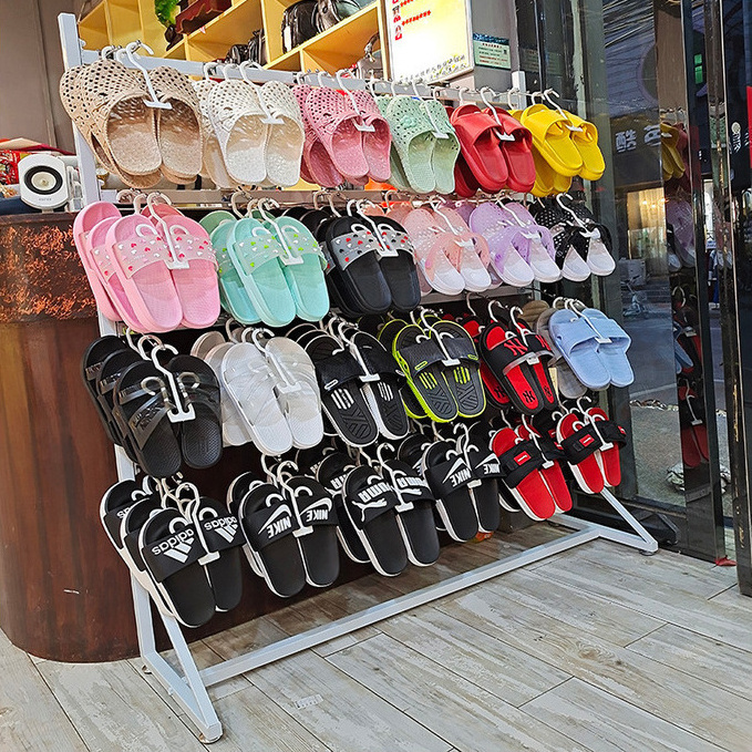 Adjustable slippers display rack shop sandal rack supermarket shoe store shelf floor-to-ceiling sock rack multi-layer