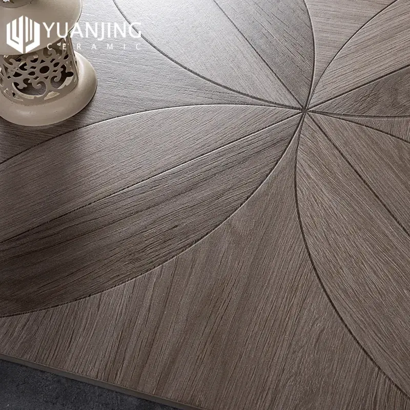 50 x 50 cm Porcelanico Aspect Wooden Tau Ceramic Floor Tile with Porcelain Imitation Wood Matt Non-slippy Surface Anti-slip