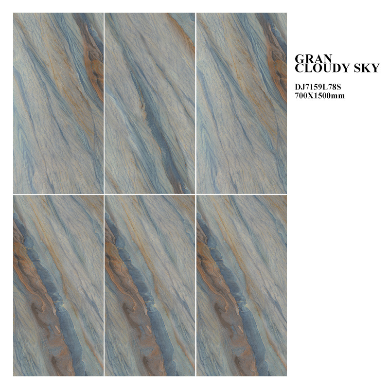 Foshan Building Materials large interior wall  tiles glossy ceramic tiles villa hotel living room 750*1500mm