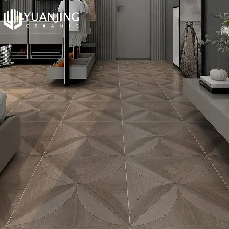 50 x 50 cm Porcelanico Aspect Wooden Tau Ceramic Floor Tile with Porcelain Imitation Wood Matt Non-slippy Surface Anti-slip