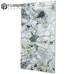 Brazilian cold jadeite Slate Wall Tiles Vitrified Carrara White Full Polished Glazed Porcelain Tile Living room hotel  mall