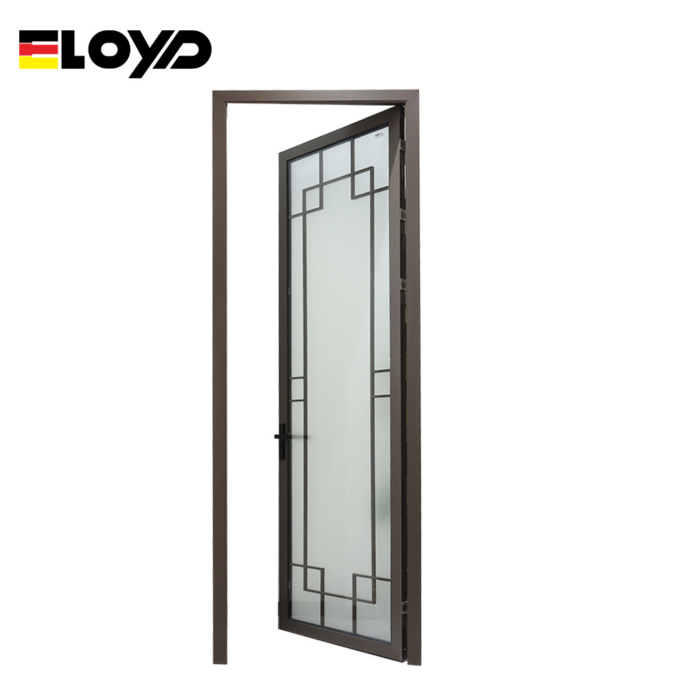 Eloyd High Quality Exterior Bathroom Doors Aluminum Storage Room Sliding Swing Door For Restaurant