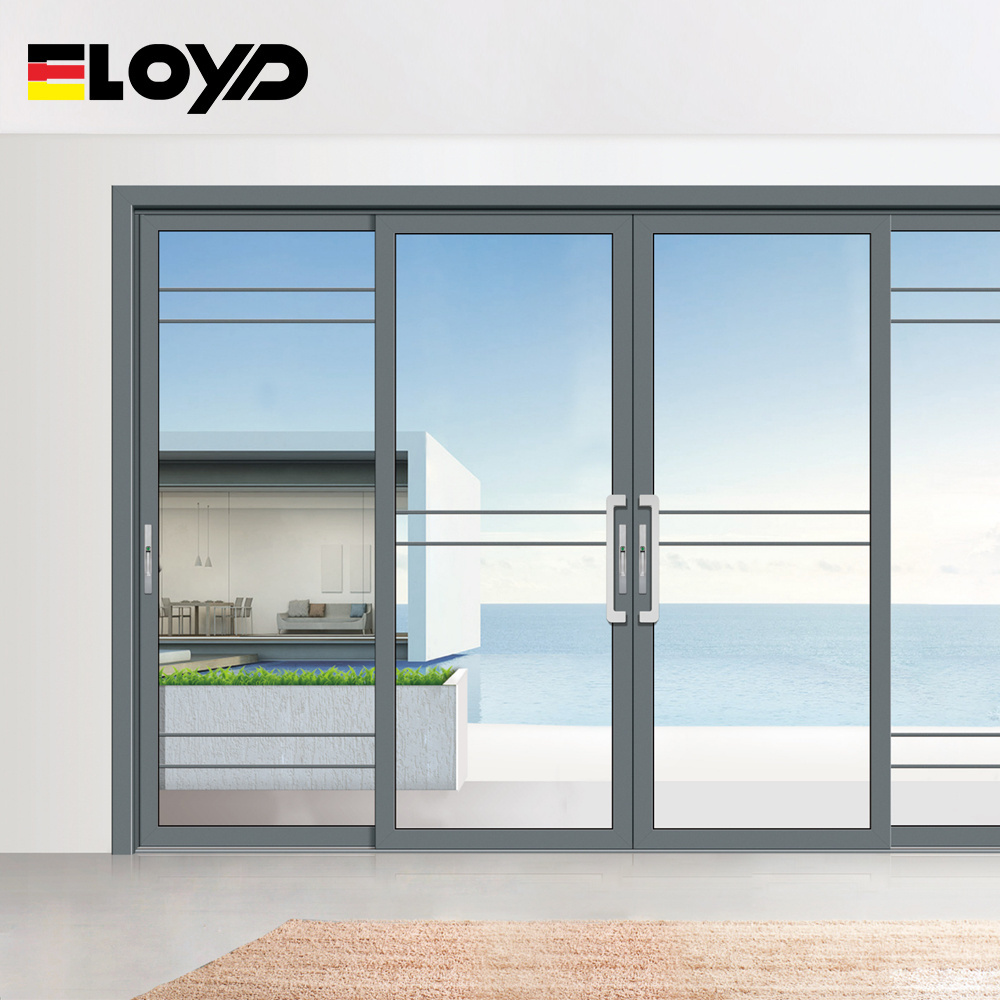 Eloyd  triple glass sliding door Double Glass Powder Coating exterior bi folding sliding doors