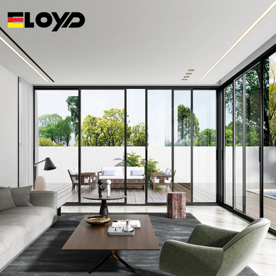 Eloyd  triple glass sliding door Double Glass Powder Coating exterior bi folding sliding doors