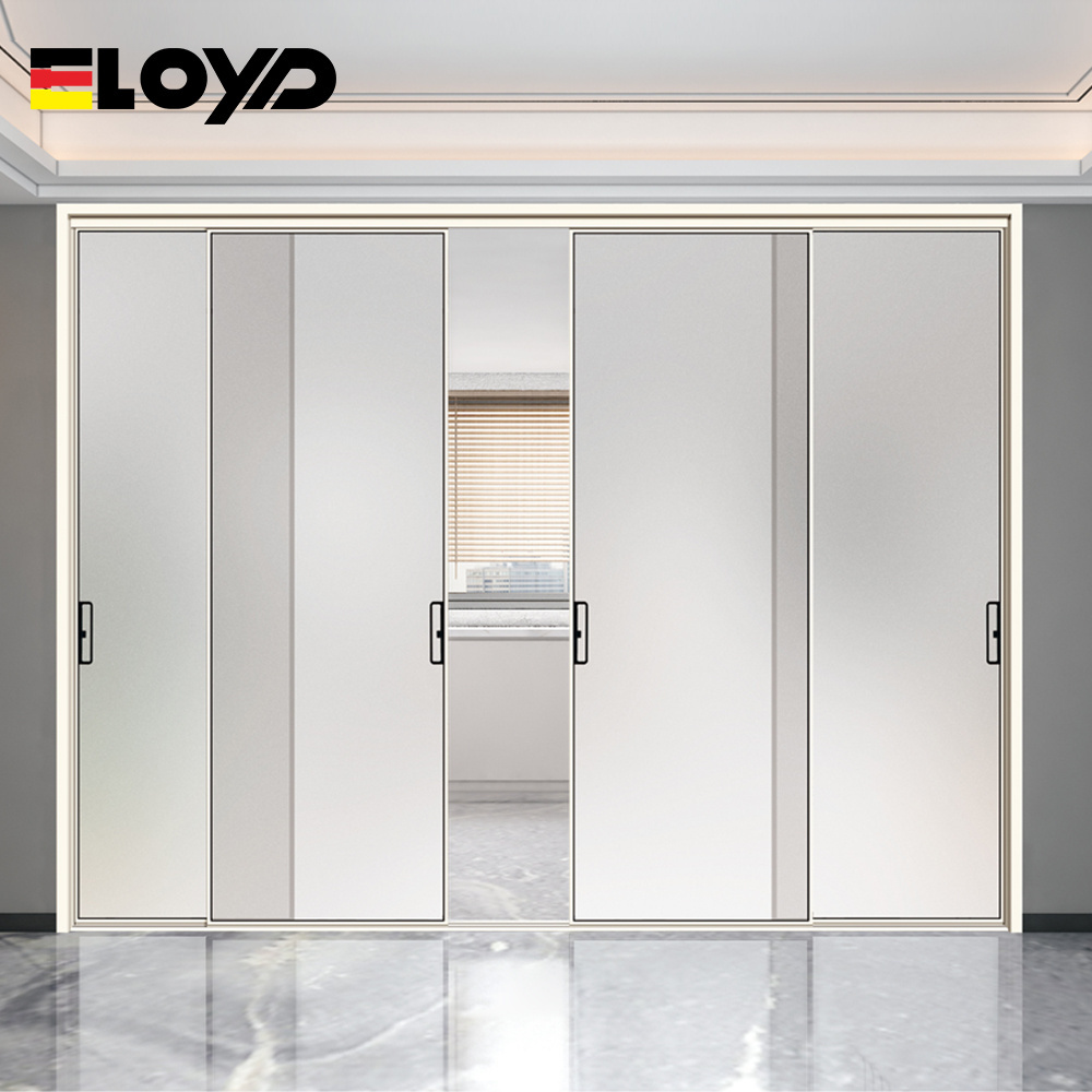 Eloyd exterior slide and swing doors Extremely narrow aluminum sliding shower glass door system