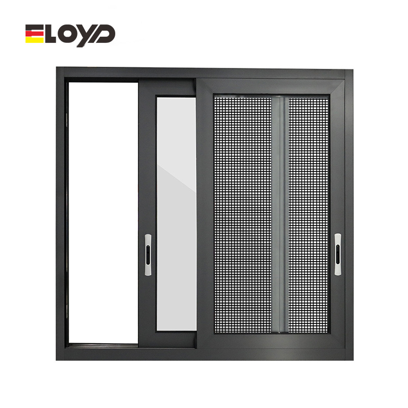 Eloyd hurricane impact bronze color sliding glass reception windows  big sliding aluminum windows with security screen