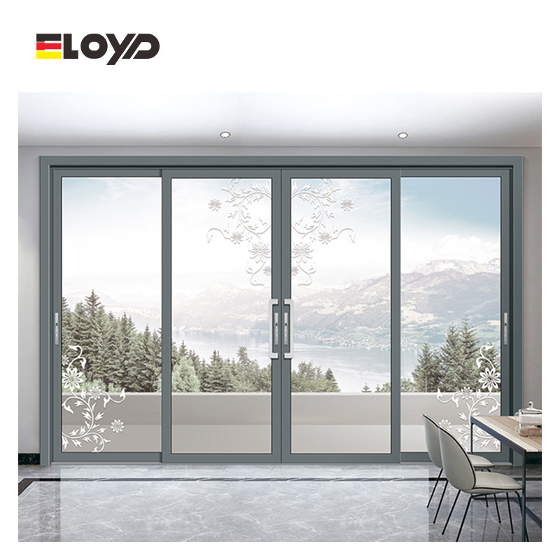 Eloyd  triple glass sliding door Double Glass Powder Coating exterior bi folding sliding doors