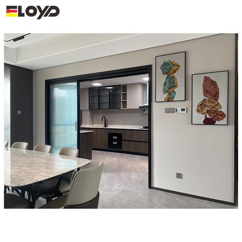 Eloyd exterior slide and swing doors Extremely narrow aluminum sliding shower glass door system