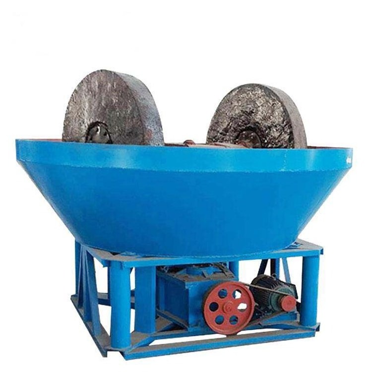 Energy Saving China Wet Pan Gold Mill Model 1100 Hot Sale Two Roller Wet Pan Mill