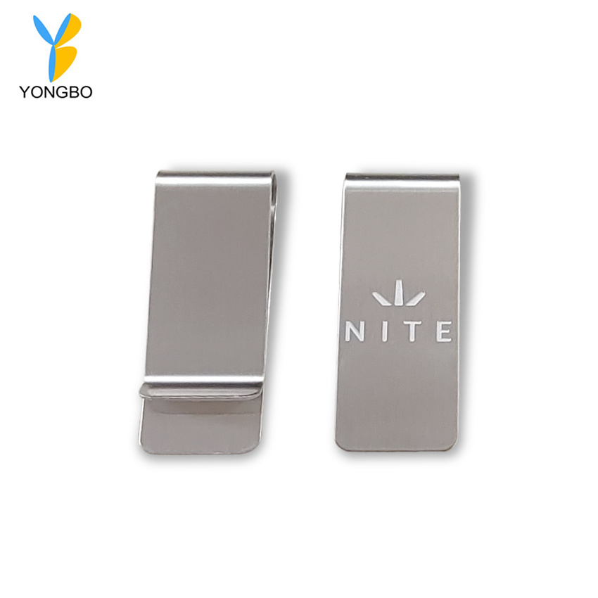 Fashion Stainless Steel Metal Etched Money Clip Simple Silver Dollar Cash Clamp Holder Wallet Purse Pocket Men Women