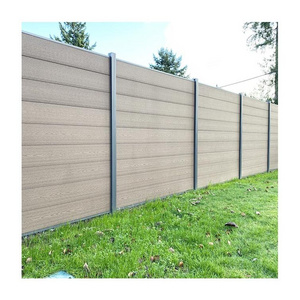 Aluminum slat garden fence exterior privacy horizontal decking plastic panels wpc wood fencing board