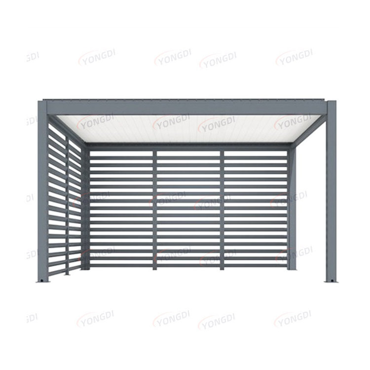 Wall mount 3x4 waterproof gazebo shutter wall pergola aluminum outdoor garden patio louvre roof cover