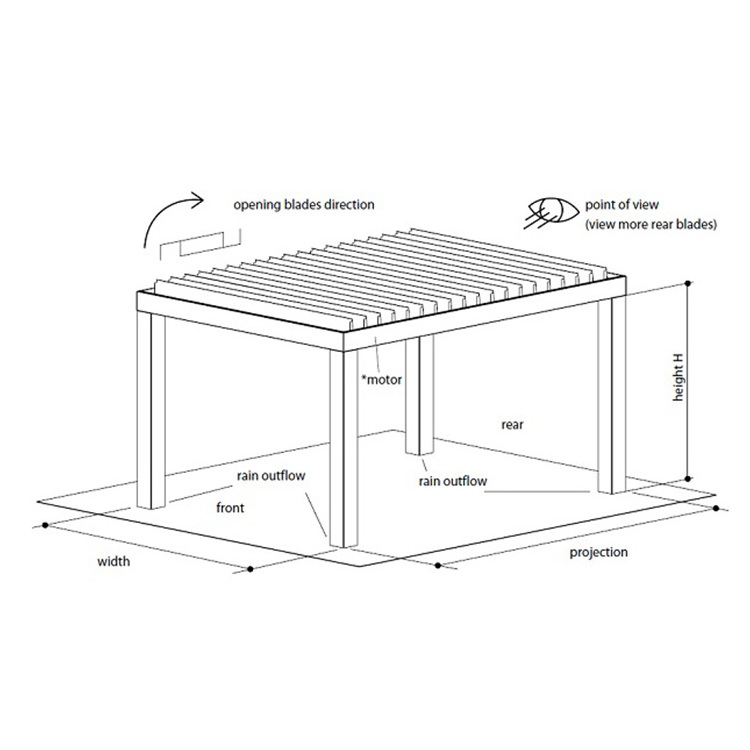 Black metal pavillon pergola corner bracket kit aluminum gazebos pergola with polycarbonate roof