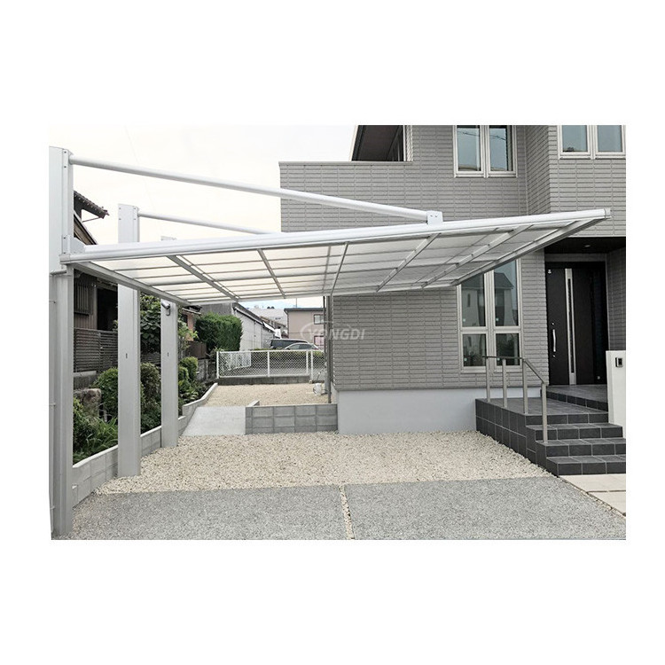 Wholesale heavy duty metal frame 2 car aluminum parking awninig carport for car