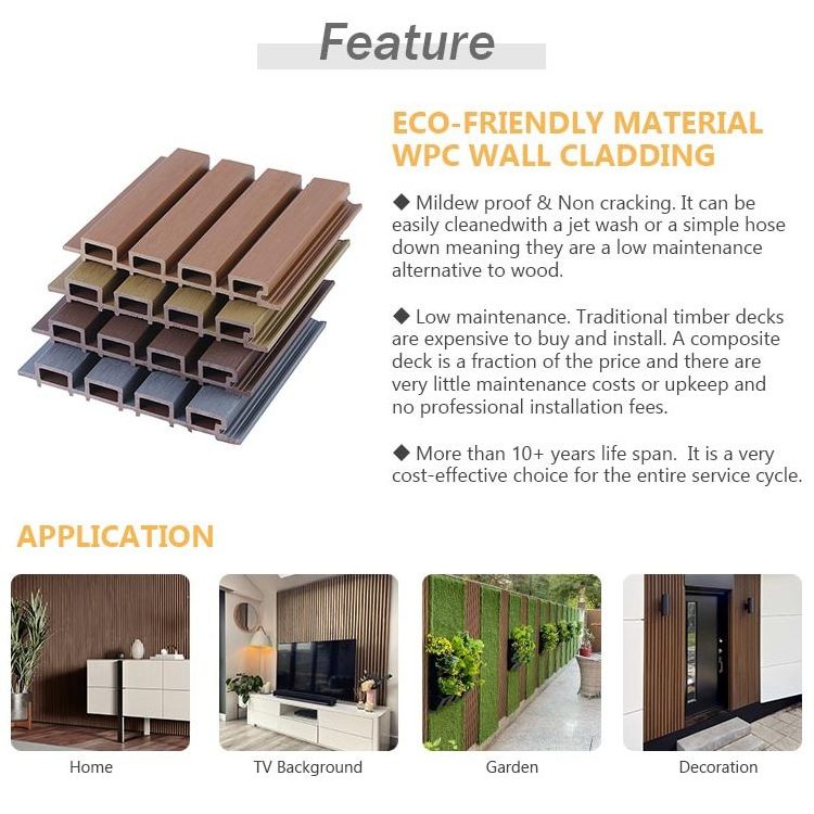 Exterior 3D wood plastic composite plastic outdoor siding waterproof wpc wall cladding board panel for decoration