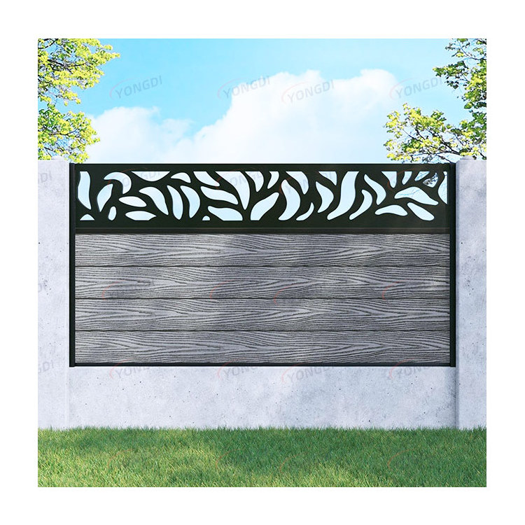 Patio garden outdoor divider panel rustproof aluminum corten steel stainless steel privacy screen black metal fence