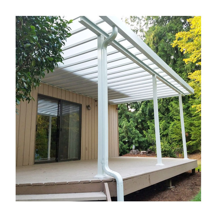 Exterior terrace sun shade windproof outdoor aluminium pergola polycarbonate roofing canopy backyard patio cover