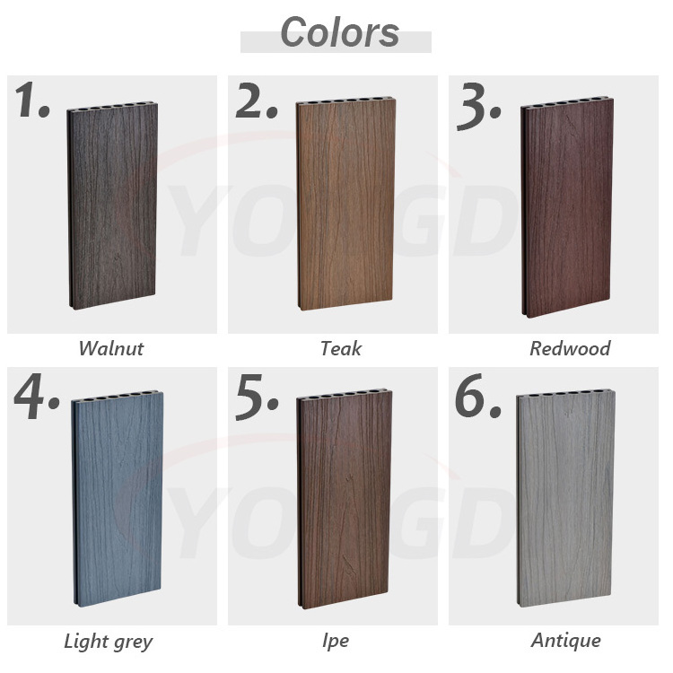 Exterior waterproof 3d grain co extrusion wood plastic composite garden floor tiles outdoor wpc decking