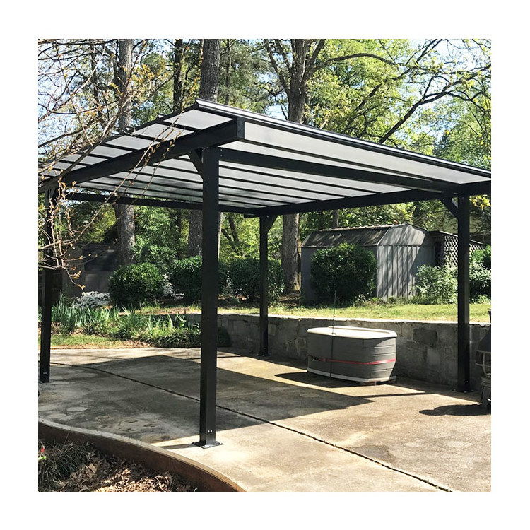 Exterior terrace sun shade windproof outdoor aluminium pergola polycarbonate roofing canopy backyard patio cover