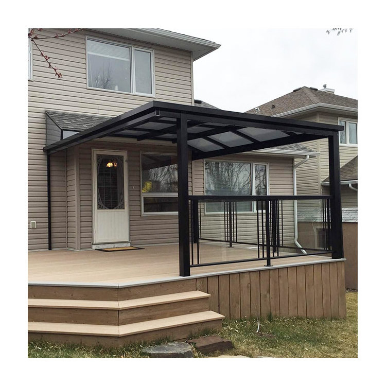 Hot sale balcony aluminum waterproof outdoor patio cover polycarbonate roof rain awning canopy