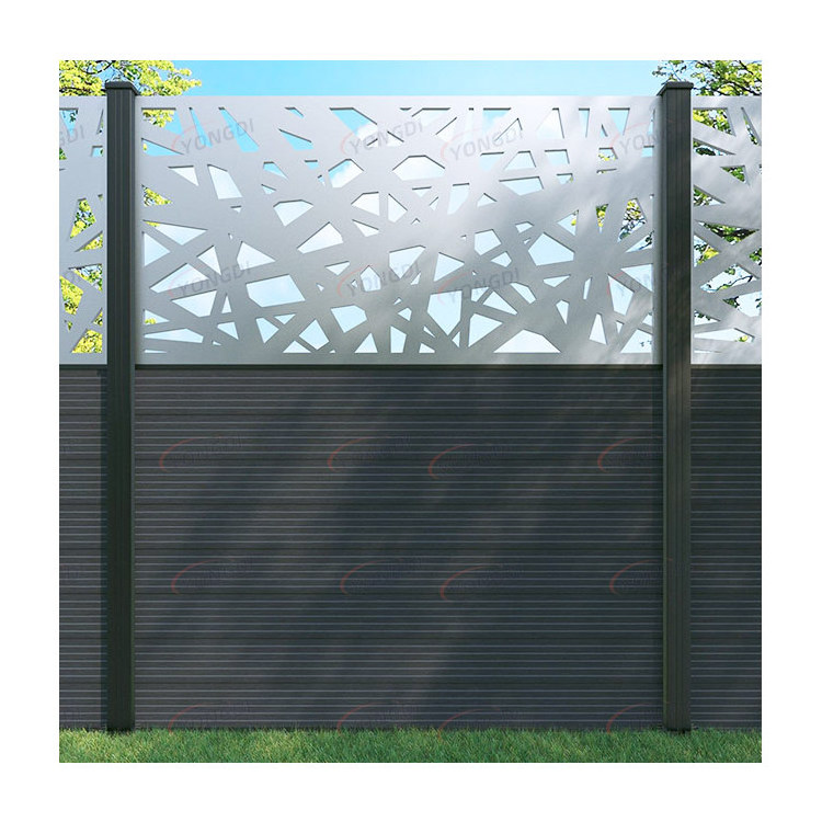 Philippines popular outdoor partition wall aluminium corten steel cnc cutting metal fence with frame