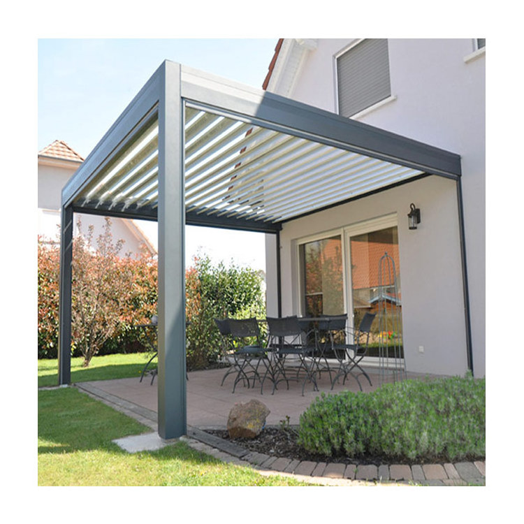 Outside glass opening skylight salon sunroom outdoor gazebo pergola with roof