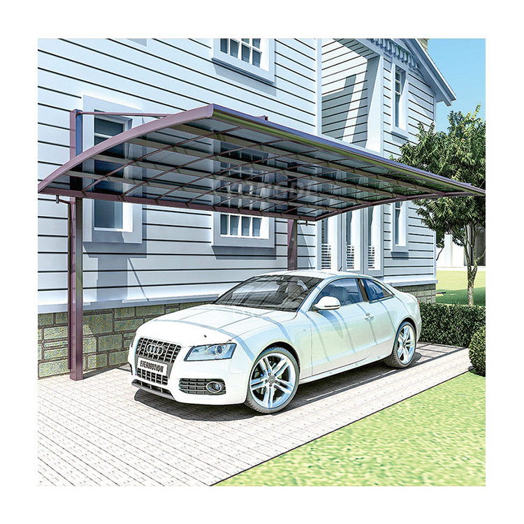 Cantilever design 6x6 metal garage carpark structure aluminium frame parking canopy carport with solar