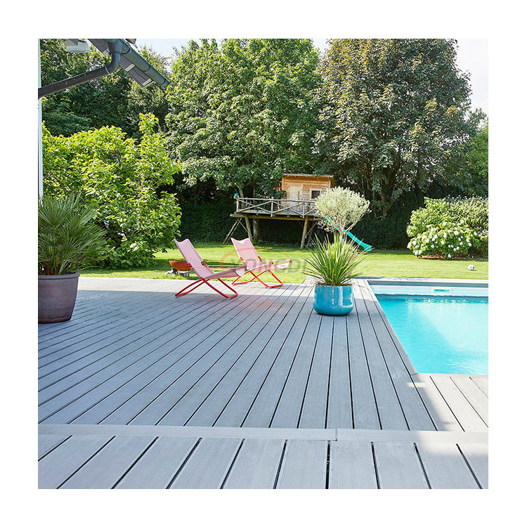 Modern durable long lasting panels waterproof uv resistant terrasse WPC terrassendielen pool deck boards