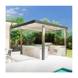 Motorized garden waterproof pergolas profiles swimming pool louvered patio canopy covers gazebo pergola roof